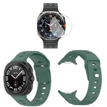 Pulseira Encaixe Inox Para Galaxy Watch Ultra 47 + Película - Tech King Pulseira Encaixe Inox Para Galaxy Watch Ultra 47 + Película - Tech King