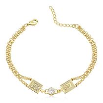 Pulseira Escapulário Folheada a ouro 18k