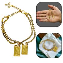 Pulseira Escapulário Nossa Senhora do Carmo e Sagrado Coração de Jesus