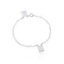 Pulseira Escapulário Pérolas - Prata 925 Com Garantia