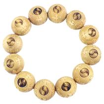 Pulseira esculpida em Thuja Sutchuenensis Bead 20mm para homens Pulseira esculpida em Thuja Sutchuenensis Bead 20mm para homens