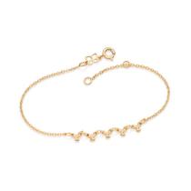 Pulseira espirito santo folheada a ouro 18 k mede 19 cm rommanel 552132