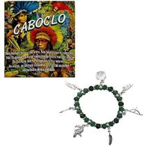 Pulseira Espiritual Orixá Caboclo Verde Proteção Força Espiritual Conexão com a Natureza