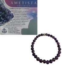 Pulseira Espiritual Pedra Ametista Proteção Equilíbrio Clareza Mental