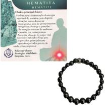 Pulseira Espiritual Pedra Hematita Proteção Força Equilíbrio