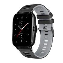 Pulseira Esportiva de Silicone para GTS 2/ GTS 2e Preto com cinza Pulseira Esportiva de Silicone para GTS 2/ GTS 2e Preto com cinza