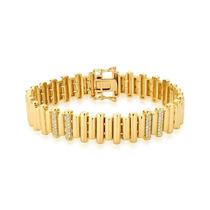 Pulseira esteira canudinho com alguns cravejados Pulseira esteira canudinho com alguns cravejados