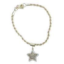 Pulseira Estrela c/ Pedras e Trança
