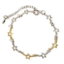 Pulseira Estrelas Mix Dourado e Ródio Pulseira Estrelas Mix Dourado e Ródio