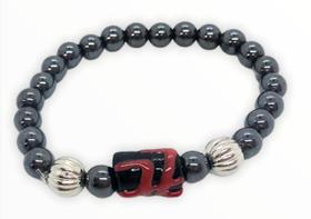 Pulseira Exu Hematita Firma E Silicone