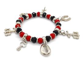 Pulseira Exu Tranca Rua Orixás Umbanda Candomblé Ajustável