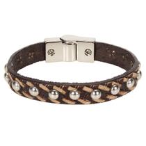 Pulseira Fabricada em Couro Bordado - Pyramid Country 16963