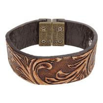 Pulseira Fabricada em Couro Bordado - Pyramid Country 16965