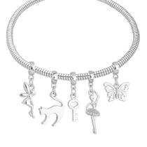 Pulseira Fada Berloque Banhado a Prata 925 Pulseira Fada Berloque Banhado a Prata 925