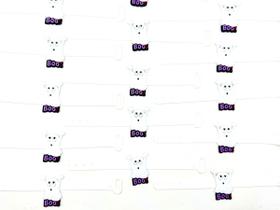 Pulseira Fantasminha 10un Emborrachad Ajustavel Hallowen
