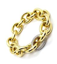 Pulseira Fecho Articulado Zirconias Banho De Ouro 18k 3591 Pulseira Fecho Articulado Zirconias Banho De Ouro 18k 3591
