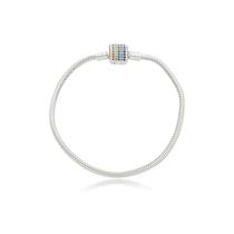 Pulseira Fecho Cravejado Arco íris