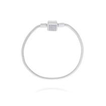 Pulseira Fecho Cravejado de Zircônias cristal