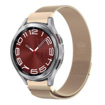 Pulseira Fecho Imã Metal Inox Para Galaxy Watch6 Classic 43