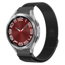 Pulseira Fecho Imã Metal Inox Para Galaxy Watch6 Classic 43