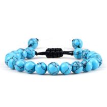Pulseira feita à mão com pérola de ágata cinza para homens Pulseira feita à mão com pérola de ágata cinza para homens