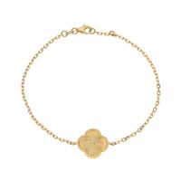 Pulseira Femenina Vintage Alhambra Trevo Ouro 18K (750)