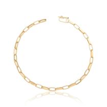 Pulseira Feminina 18 Cm Elos Cadeado Ouro 10k Maciço Ad009 Pulseira Feminina 18 Cm Elos Cadeado Ouro 10k Maciço Ad009