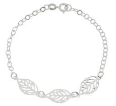Pulseira Feminina 3 Folhas Deitadas