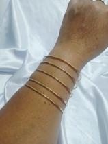 Pulseira Feminina 5 Aros Bracelete Elegante em Bijuteria