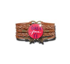 Pulseira Feminina Ajustável com a frase "Foco Força e Fé" Pulseira Feminina Ajustável com a frase "Foco Força e Fé"