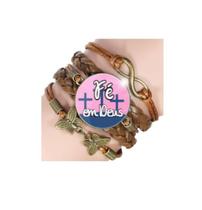 Pulseira Feminina Ajustável "Fé em Deus"