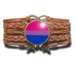 Pulseira Feminina Bandeira do Orgulho Bissexual Pride LGBT Ajustável Pulseira Feminina Bandeira do Orgulho Bissexual Pride LGBT Ajustável
