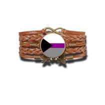 Pulseira Feminina Bandeira do Orgulho Demisexual Ajustável