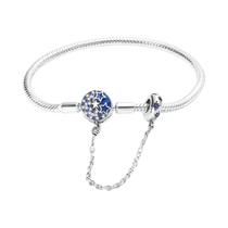 Pulseira Feminina Banhada a Prata Com Fecho De Estrelas, Corações, Borboletas E Trevo, Para