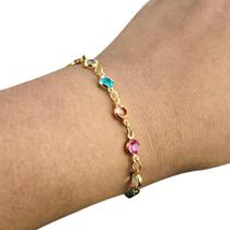 Pulseira Feminina Banhada Ouro Aço Inox + Saquinho Qualidade Pulseira Feminina Banhada Ouro Aço Inox + Saquinho Qualidade