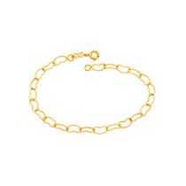 Pulseira Feminina Banhado a Ouro 18k Rommanel 19 Cm Corações Vazados Pulseira Feminina Banhado a Ouro 18k Rommanel 19 Cm Corações Vazados