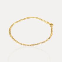 Pulseira Feminina Banhado Ouro 18k Piastrine Abaulada Linha Gold