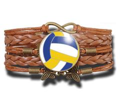 Pulseira Feminina Bola de Vôlei Voleibol Ajustável Pulseira Feminina Bola de Vôlei Voleibol Ajustável
