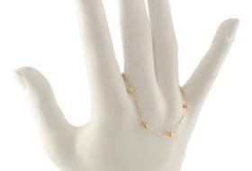 Pulseira Feminina Bolinhas 16 Cm 3 Mm Ouro 18k Certificado