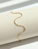 Pulseira Feminina Cadeadinho Ouro 18k 750 16 Cm Pulso Fino