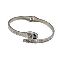 Pulseira Feminina Cobra Bracelete Elegantes Aço Inox Brilhante