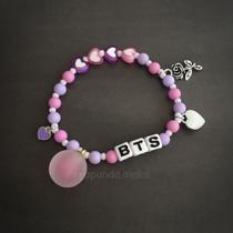 Pulseira feminina cor rosa