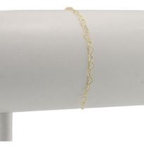 Pulseira Feminina Coração 18cm 3mm Ouro 18k 750. Garantia Pulseira Feminina Coração 18cm 3mm Ouro 18k 750. Garantia
