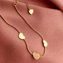 Pulseira Feminina Coração Dourado Prateado Bijuterias Femininas banho Ouro 18k Prata feminino acessórios casamento noiva festa formatura
