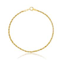 Pulseira Feminina Corda 3 Cores Ouro 18k 750