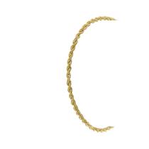 Pulseira Feminina Cordão Baiano 19 cm Ouro 18k 750