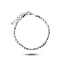 Pulseira Feminina Cordão Baiano Banhado Prata 925 Semi Joia