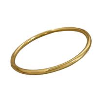 Pulseira Feminina De Aço Inoxidável Com Revestimento De Ouro E Zircônia Estilo Clássico Simples Para