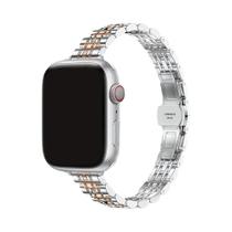 Pulseira Feminina De Aço Inoxidável De Metal Apple Watch 41 42 46mm Para Ultra 2 Series 10 9 8 7 6 5