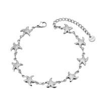 Pulseira Feminina De Aço Inoxidável Estrela-do-mar Lokaer Artesanal À Prova d'Água Joia De Verão Pulseira Feminina De Aço Inoxidável Estrela-do-mar Lokaer Artesanal À Prova d'Água Joia De Verão